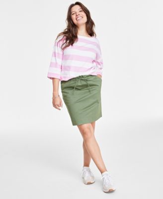 On 34th - Women's Paperbag-Waist Side-Pocket Mini Skirt