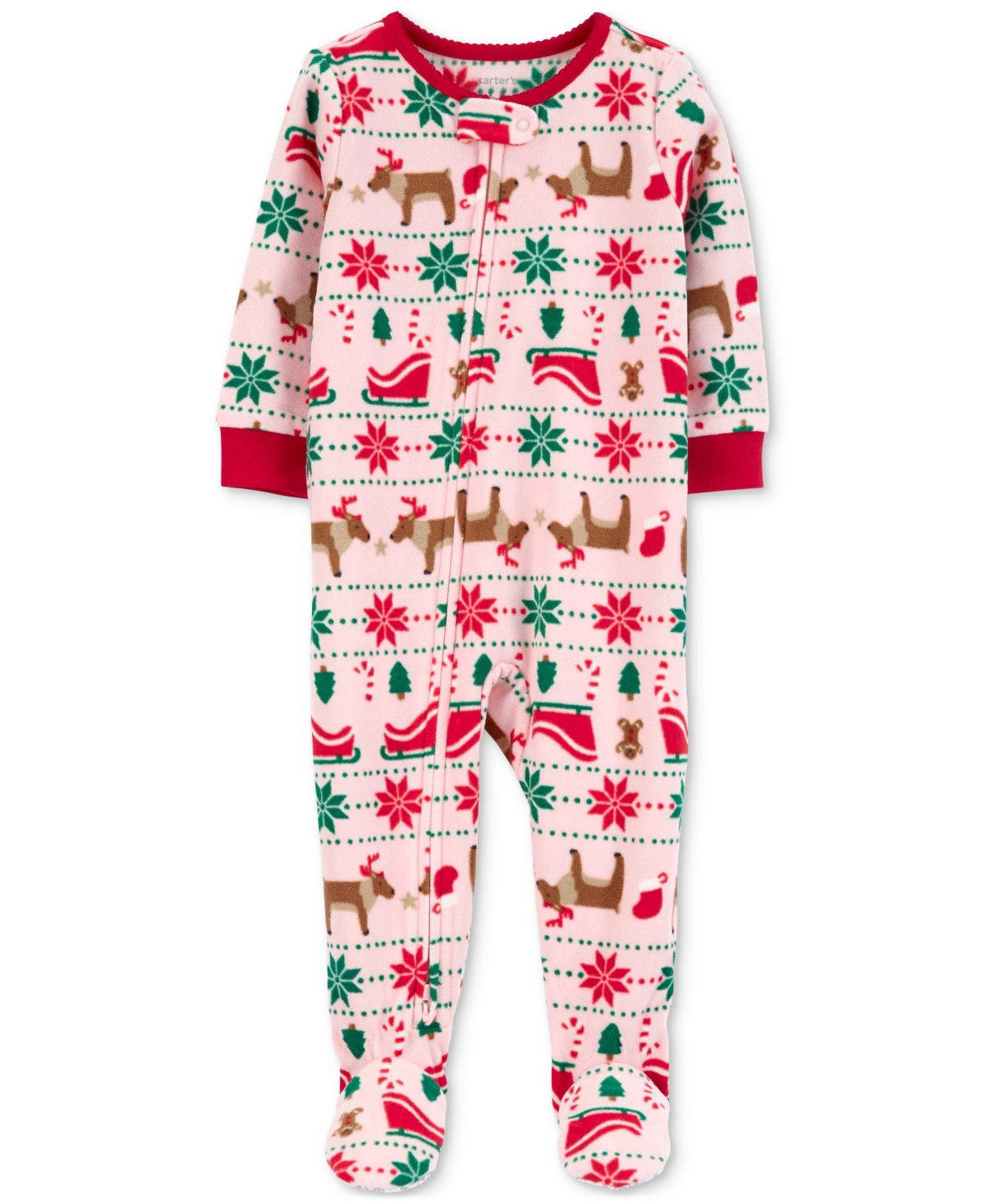 CARTER'S BABY BOYS AND GIRLS FAIR ISLE FLEECE FOOTED PAJAMA