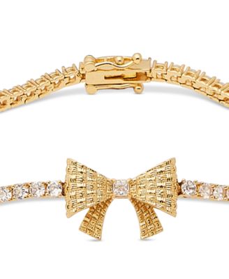 kate spade new york Gold-Tone Cubic Zirconia Bow Tennis  display picture 3