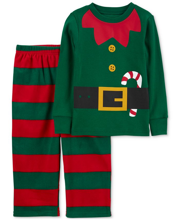 Carter's Baby Elf Top and Fleece Pajama Pants, 2 Piece Set - Macy's