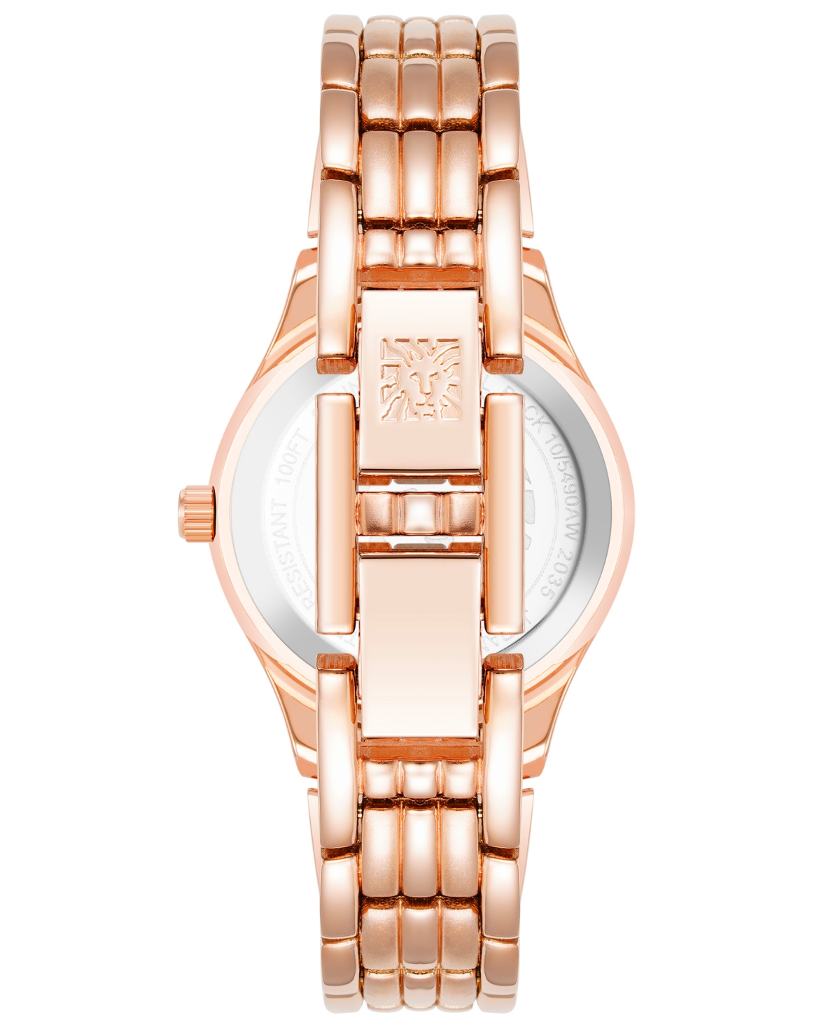 Anne Klein Women's Quartz Rose Gold-tone Alloy Bracelet Watch, 26mm In Rose Gold-tone,white