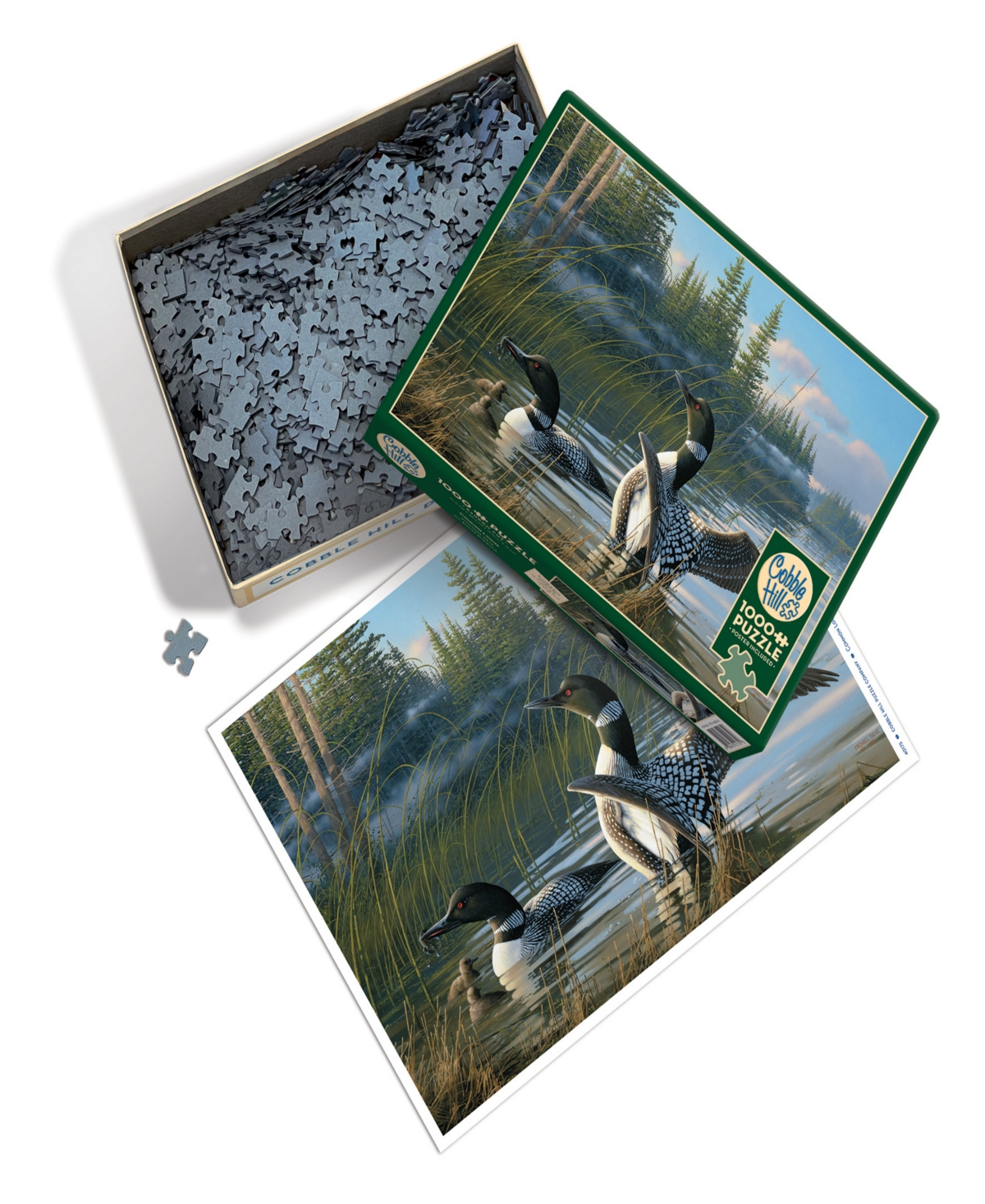 Shop Cobble Hill - Common Loons Puzzle In Multi