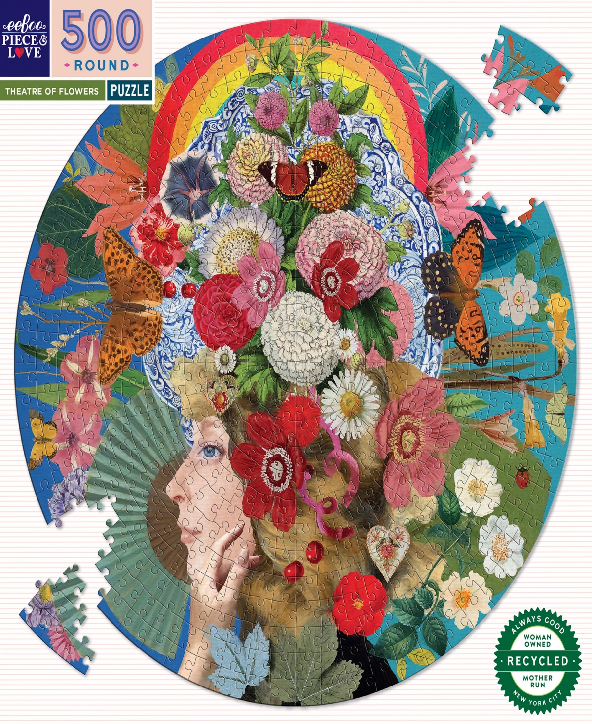 Shop Eeboo - Theatre Of Flowers Jigsaw Puzzle In Multi
