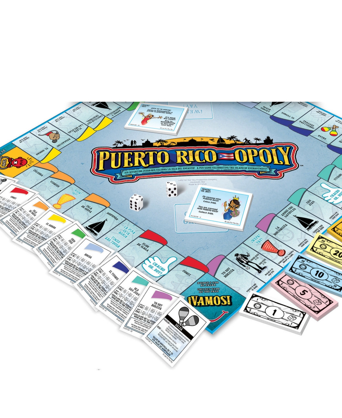 LATE FOR THE SKY - PUERTO RICO-OPOLY BOARD GAME 