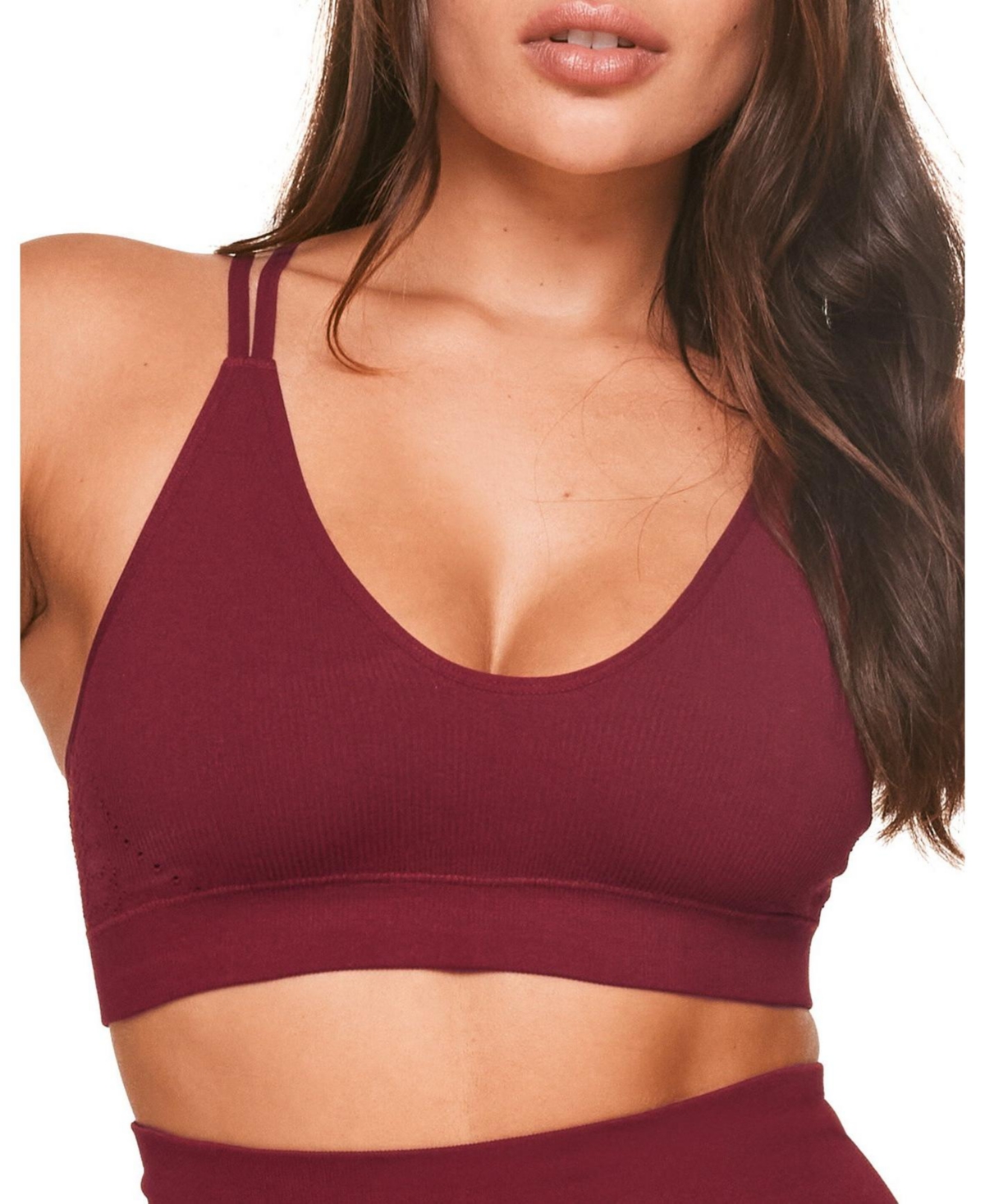 Adore Me Women's Ember Low Support Sports Bra In Dark Red
