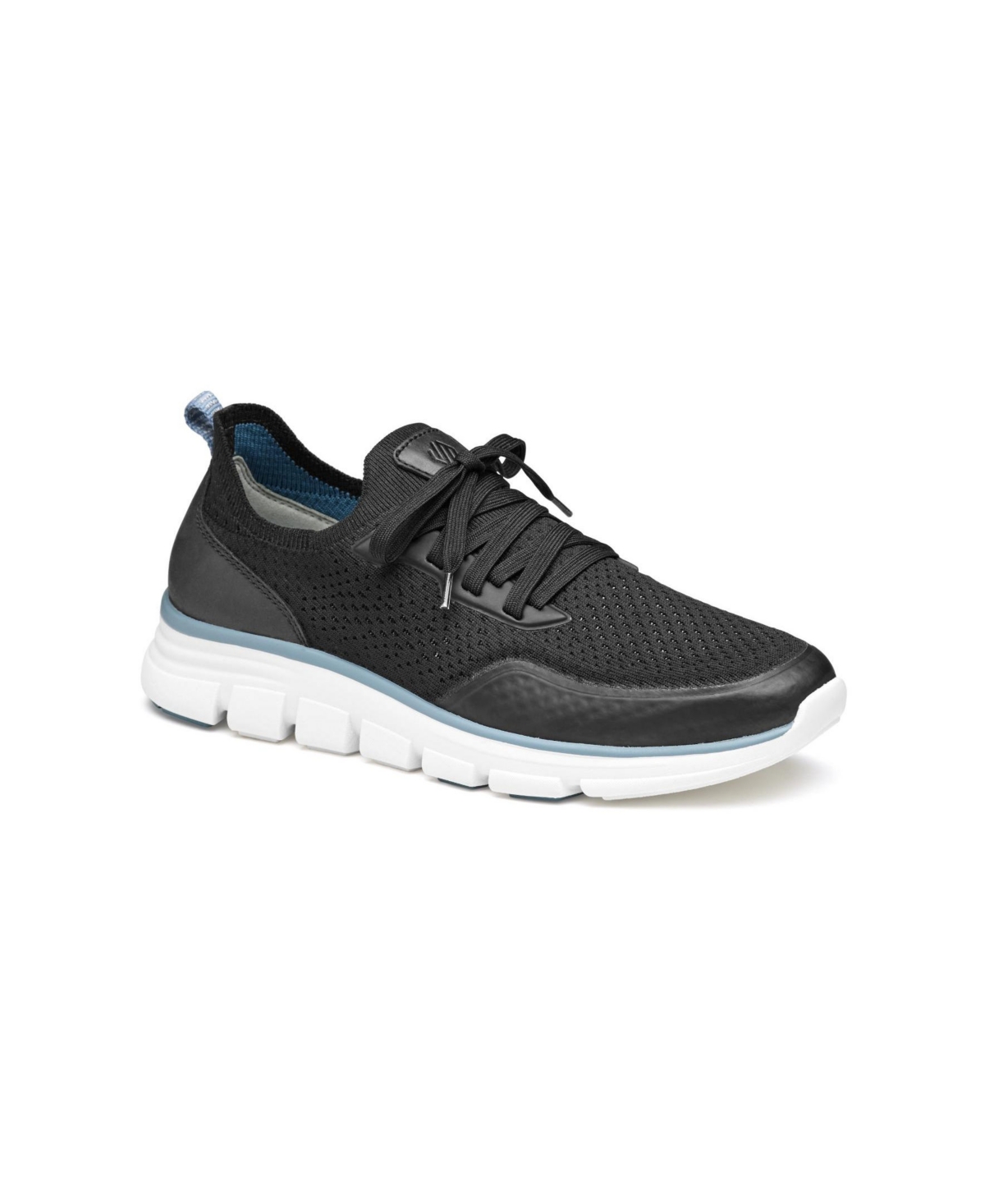 Shop Johnston & Murphy Men's Amherst Lug Sport Lace-up Sneakers In Black Knit