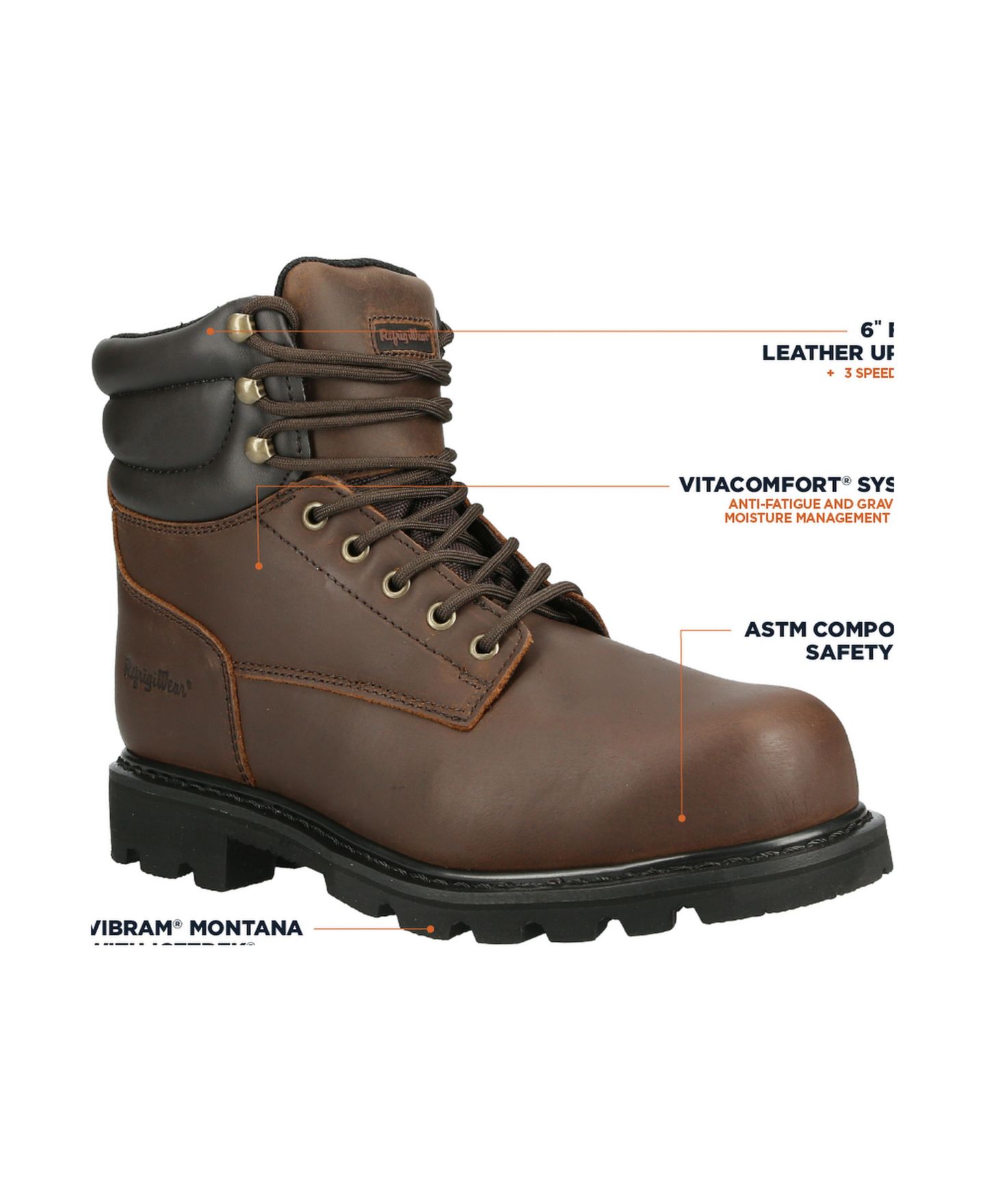 Мужские ботинки RefrigiWear Classic Leather Boot, цвет: Коричневый — фото 78