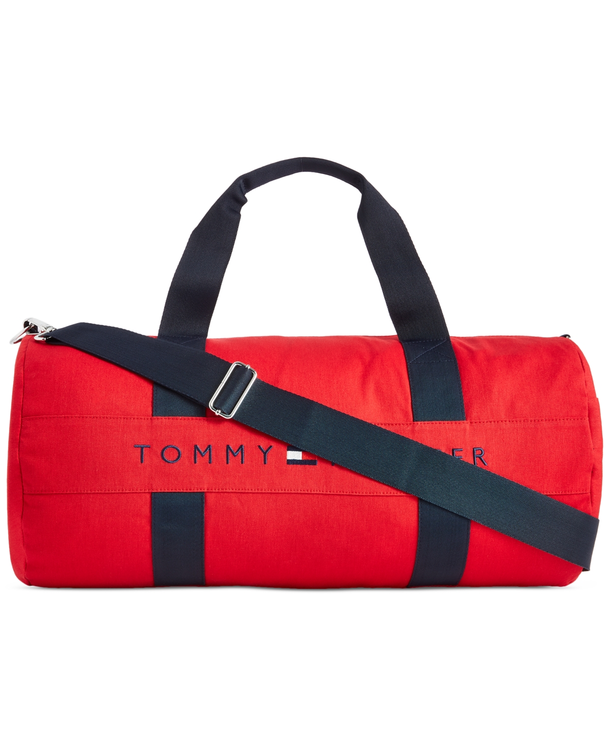 Tommy Hilfiger Men's Jackson Canvas Logo Duffle Bag In Apple Red