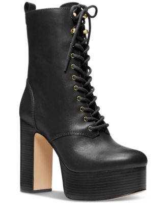 Michael Kors - Women's Natasha Lace-Up Platform Booties