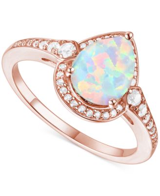 Amethyst (1-1/3 ct. t.w.) & Lab-Grown White Sapphire (1/4 ct. t.w.) Halo Ring in 14k Gold-Plated Sterling Silver (Also in Additional Gemstones)