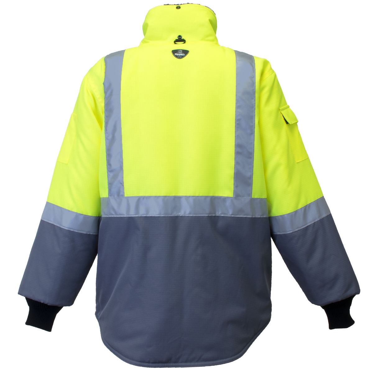 RefrigiWear Big & Tall High Visibility Freezer Edge Insulated Jacket with Reflective Tape -/ Grey