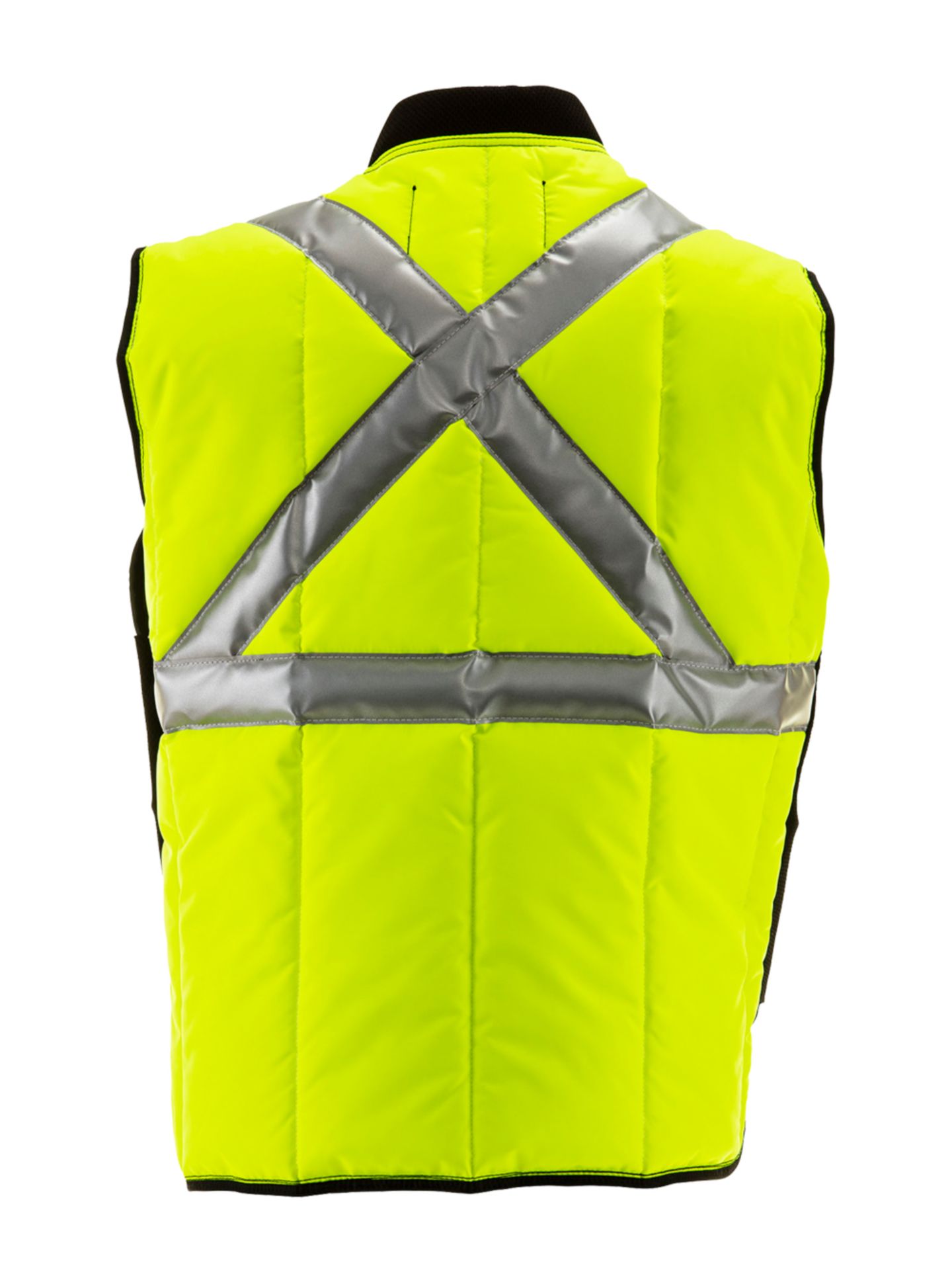 Мужской жилет RefrigiWear HiVis Iron-Tuff Vest - Extreme Cold Protection, High-Visibility, Water-Repellent, Durable Workwear, цвет: Лаймовый — фото 2