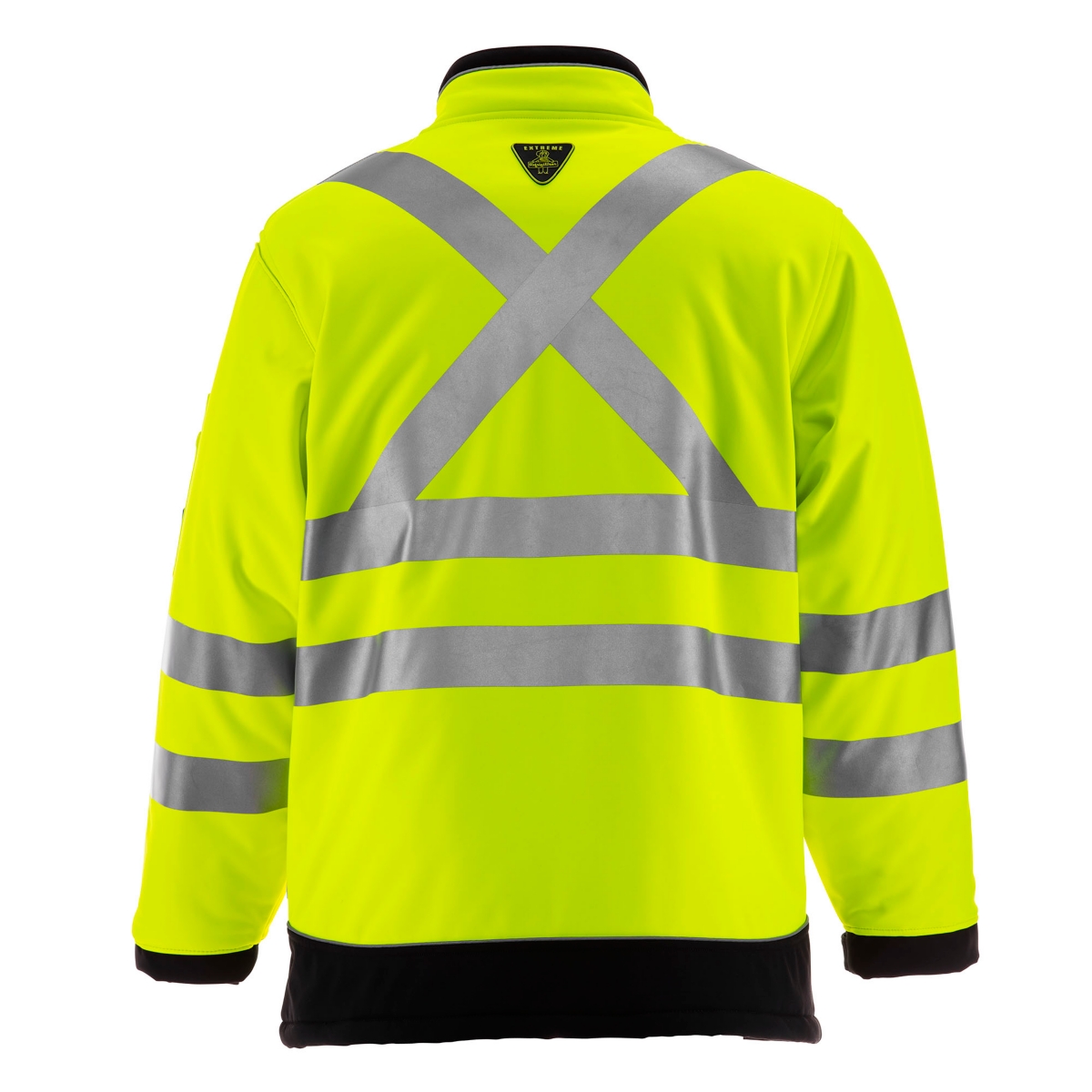 RefrigiWear Big & Tall Insulated HiVis Extreme Softshell Jacket with Reflective Tape -Lime W/ Tape