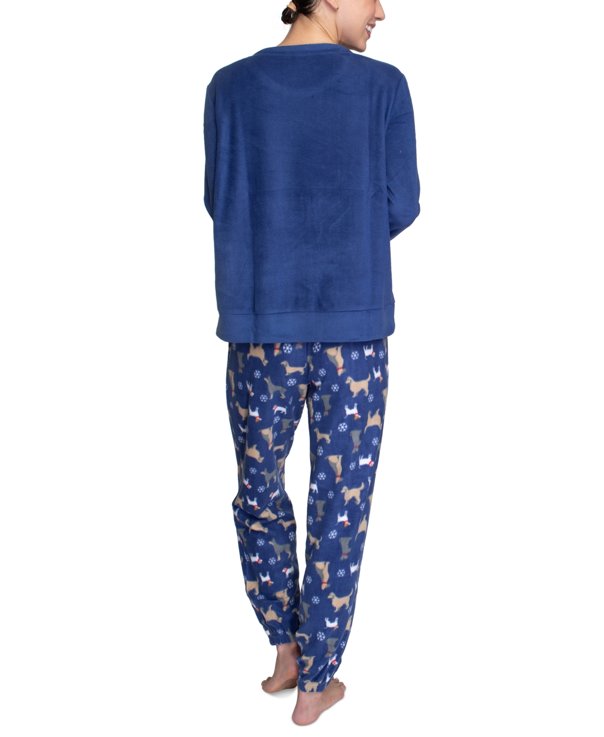 Hanes Women's Animal-Print 2-Pc. Lounge & Pajama Set -dogs