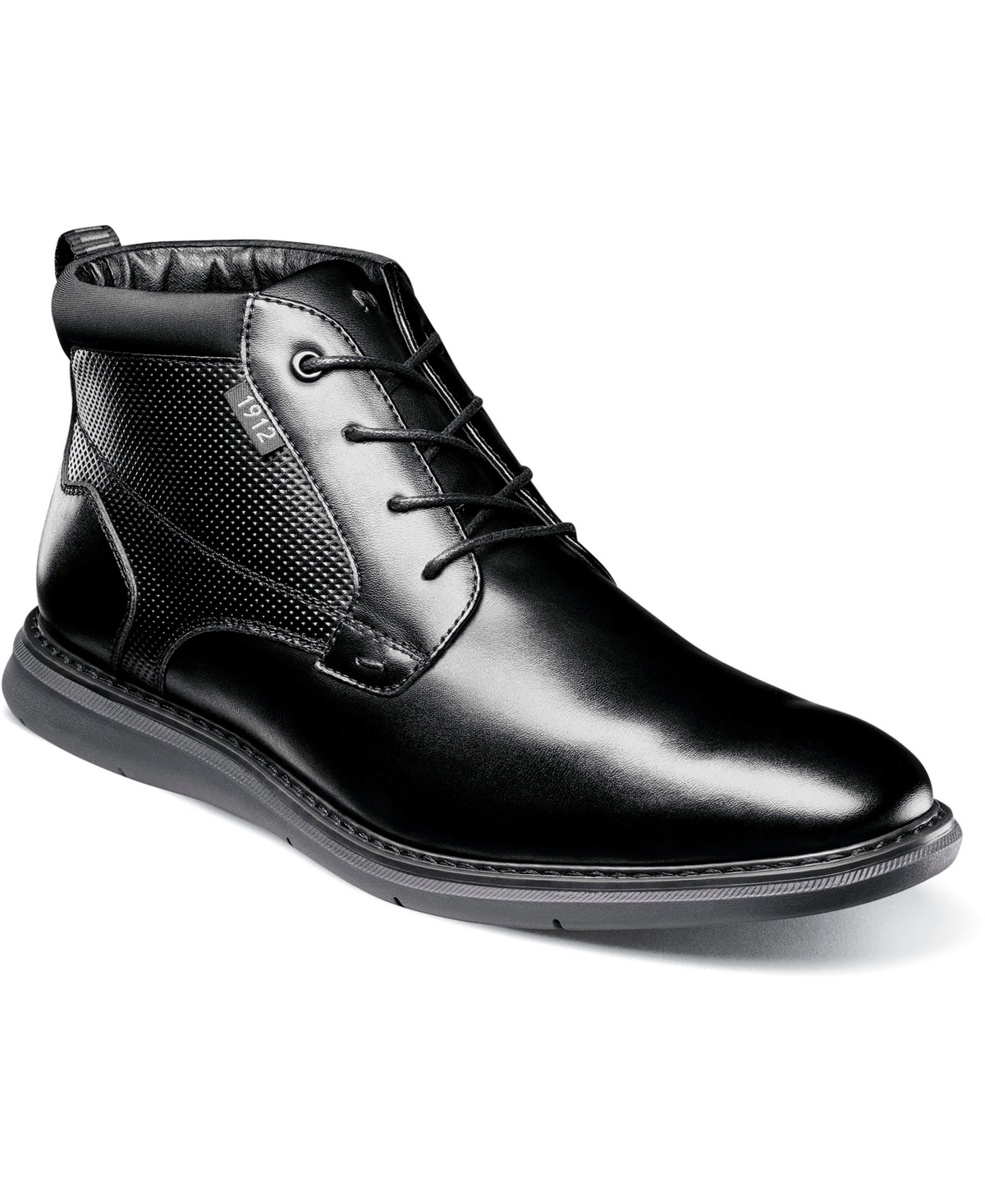 Shop Nunn Bush Men's Chase Plain Toe Chukka Shoes In Black