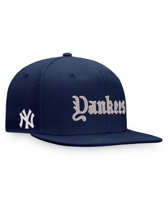 Men's Fanatics Navy New York Yankees Gothic Script Fitted Hat - Macy's