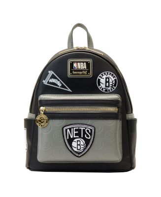 Loungefly NBA Brooklyn Nets Basketball Logo Mini‎ Backpack Orange & Black - New