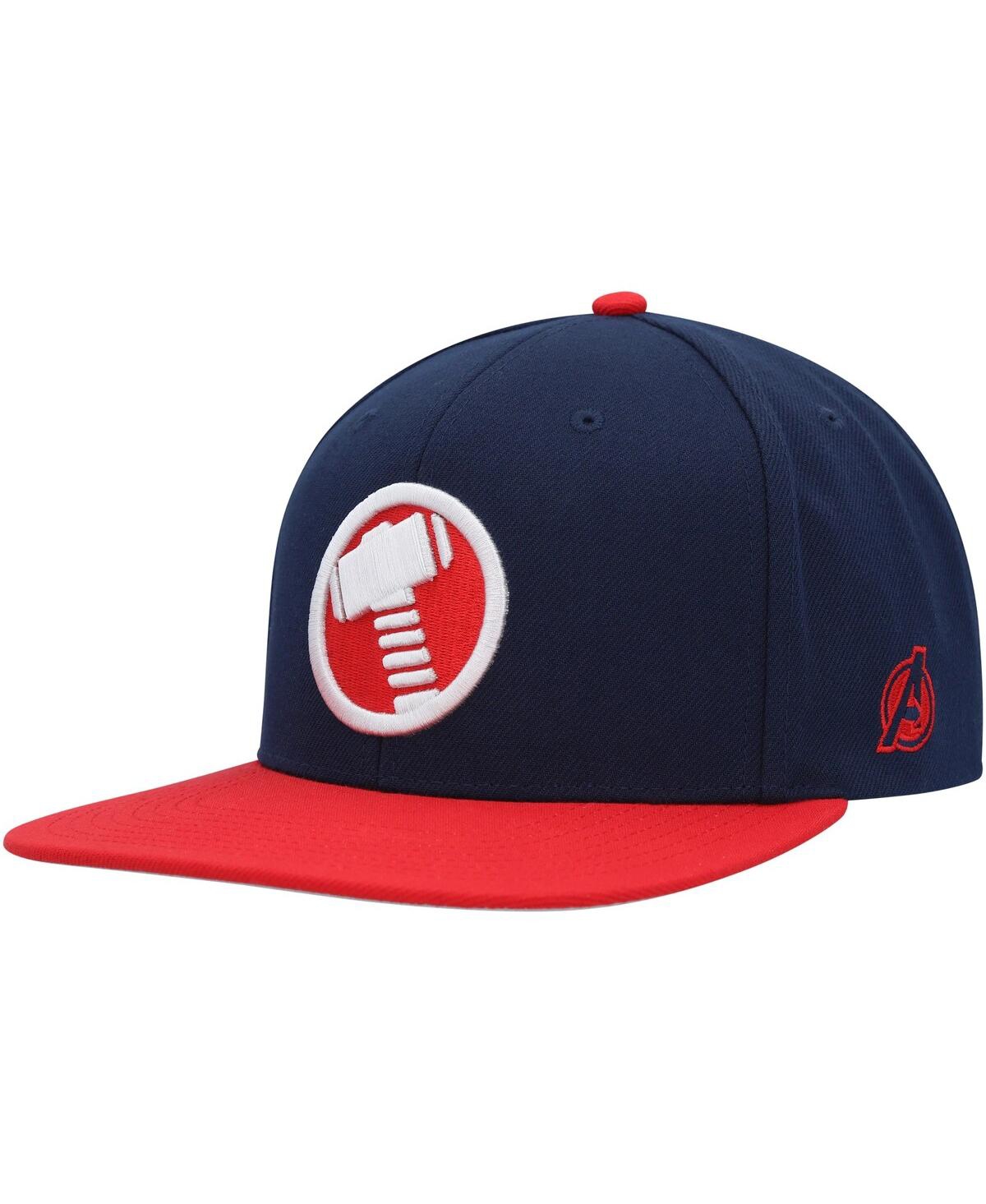 Marvel Men's  Navy, Red Thor Snapback Hat In Navy,red