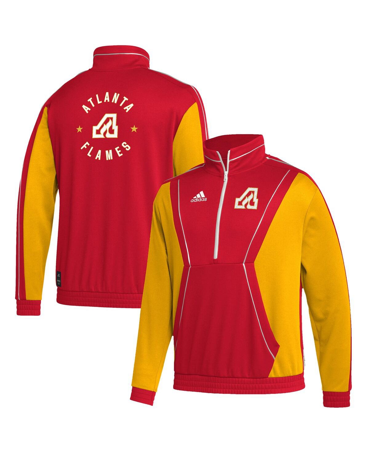 Shop Adidas Originals Men's Adidas Red Atlanta Flames Team Classics Half-zip Jacket