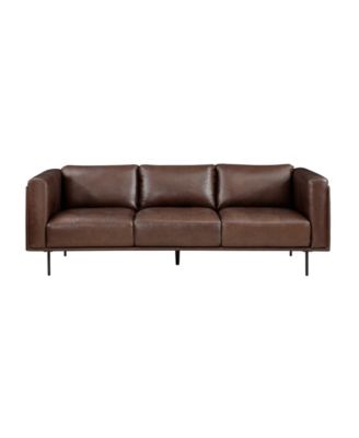 White Label Solaris 88" Leather Sofa