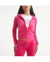 Juicy Couture rib velour bralette and shorts set in pink