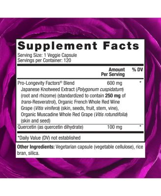 Resveratrol 250 mg, Antioxidant Supplement for Heart and Cellular Health, Supports Healthy Aging, Paleo, Keto, 120 Capsules