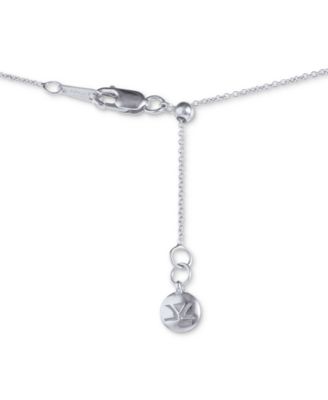 Denim Ombr&eacute; (7/8 ct. t.w.) & White Sapphire (1/6 ct. t.w.) Graduated Adjustable 20" Lariat Necklace in 14k White Gold