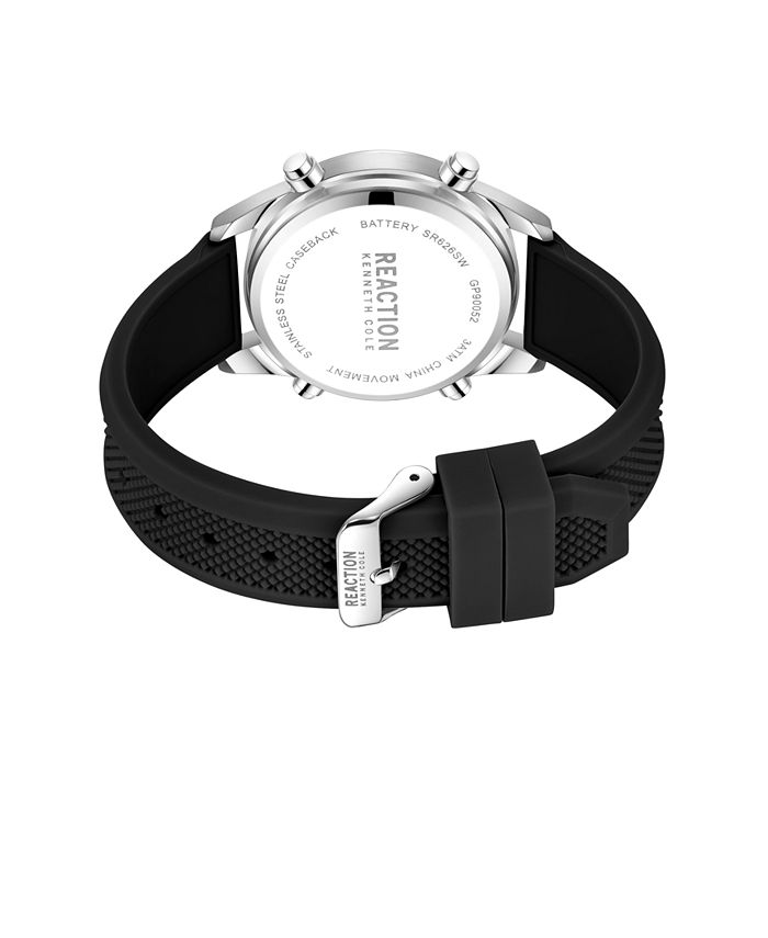 Cole Reaction Men's Digital Black Silicone Watch 44mm Macy's