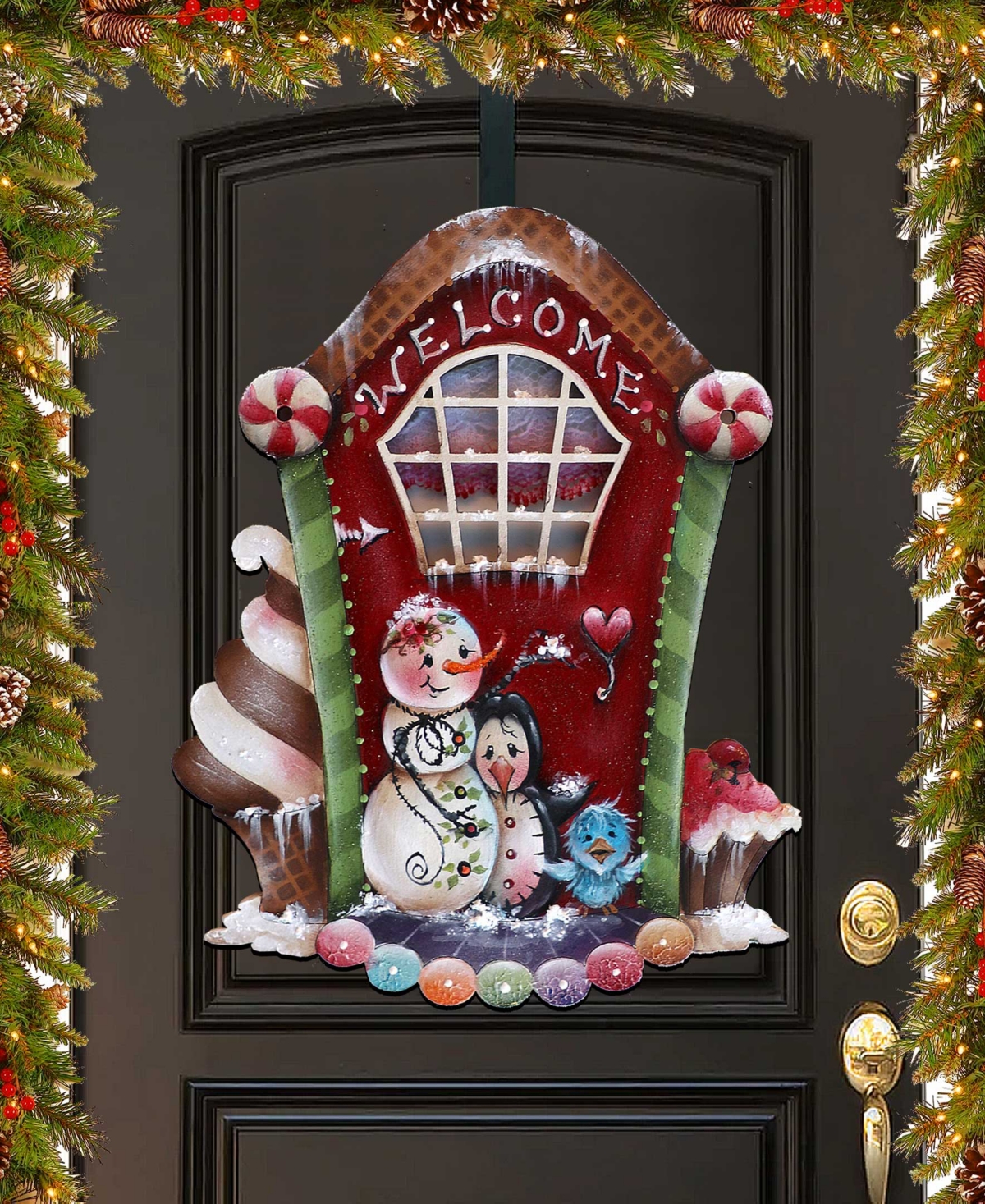 Designocracy Season Of Sweet Christmas Wooden Wall Decor Door Decor J. Mills-price In Multi Color