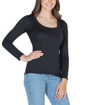 Women's Long Sleeve Scoop Neck Top