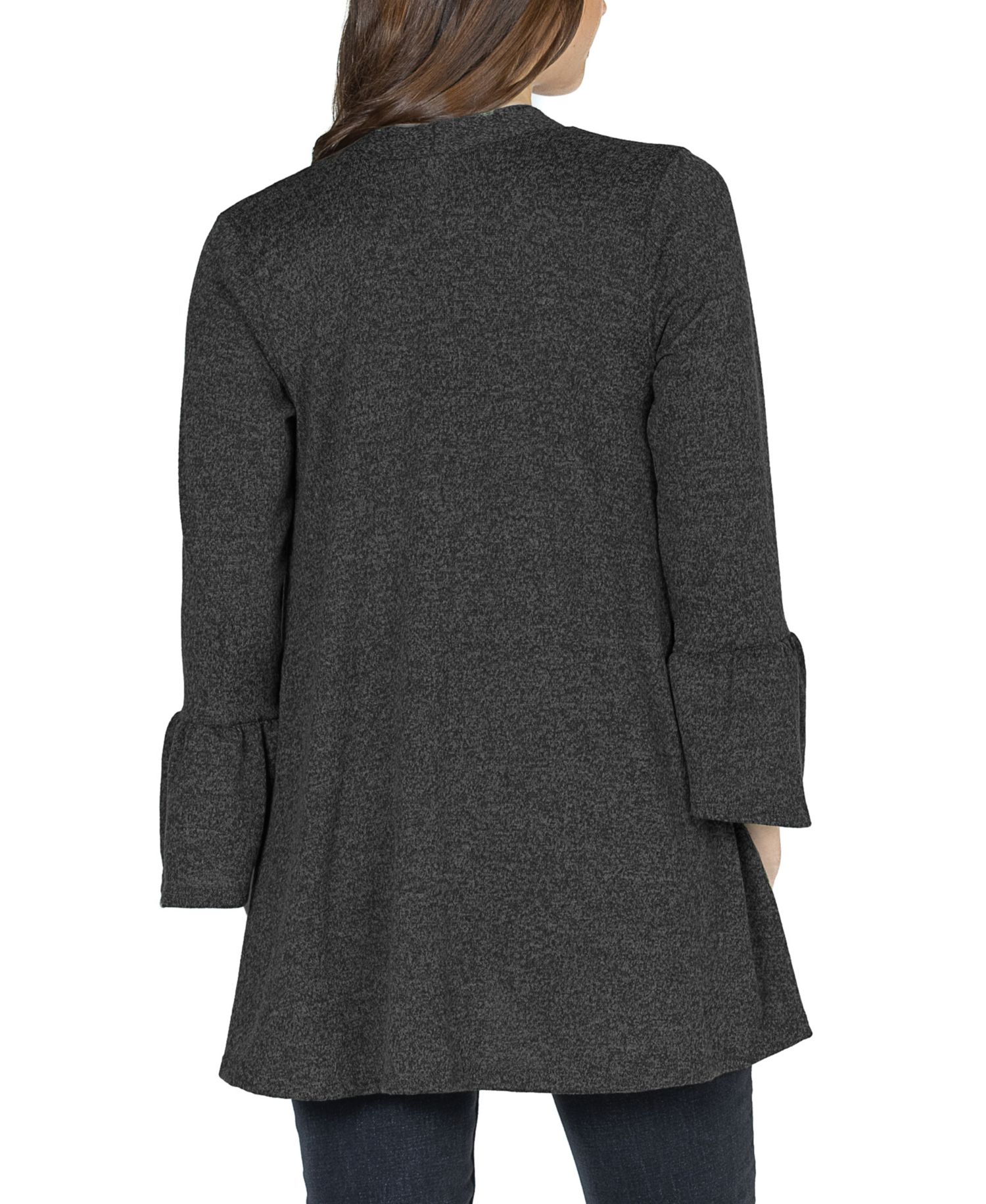 Women's Three Quarter Bell Sleeve Open Cardigan Jacket