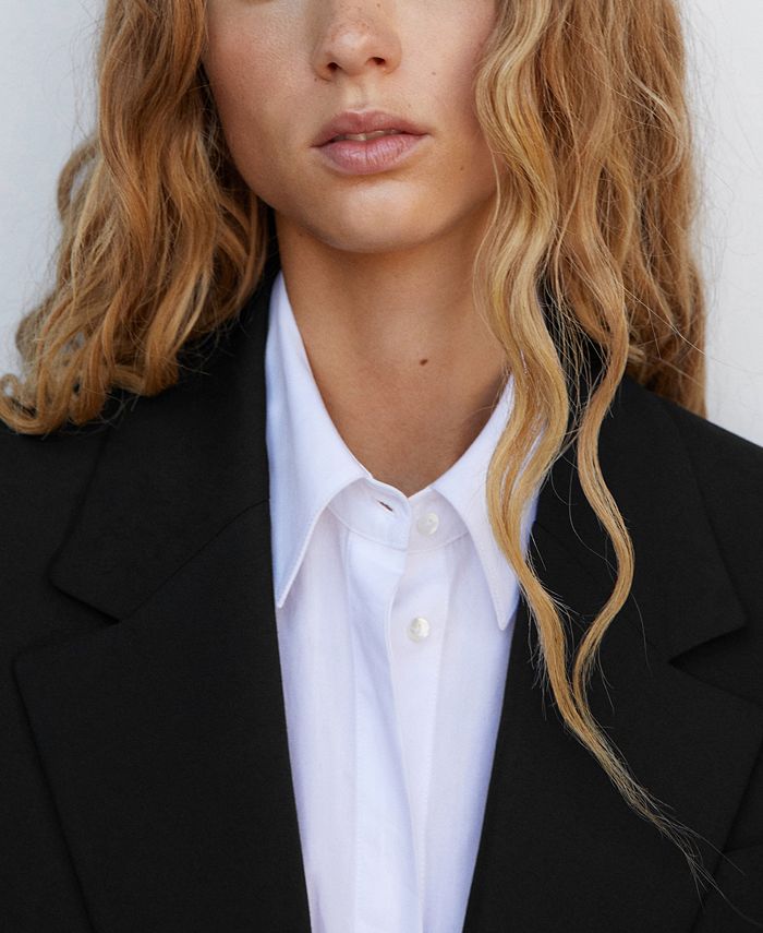 MANGO Women's Short Double Breasted Blazer Macy's