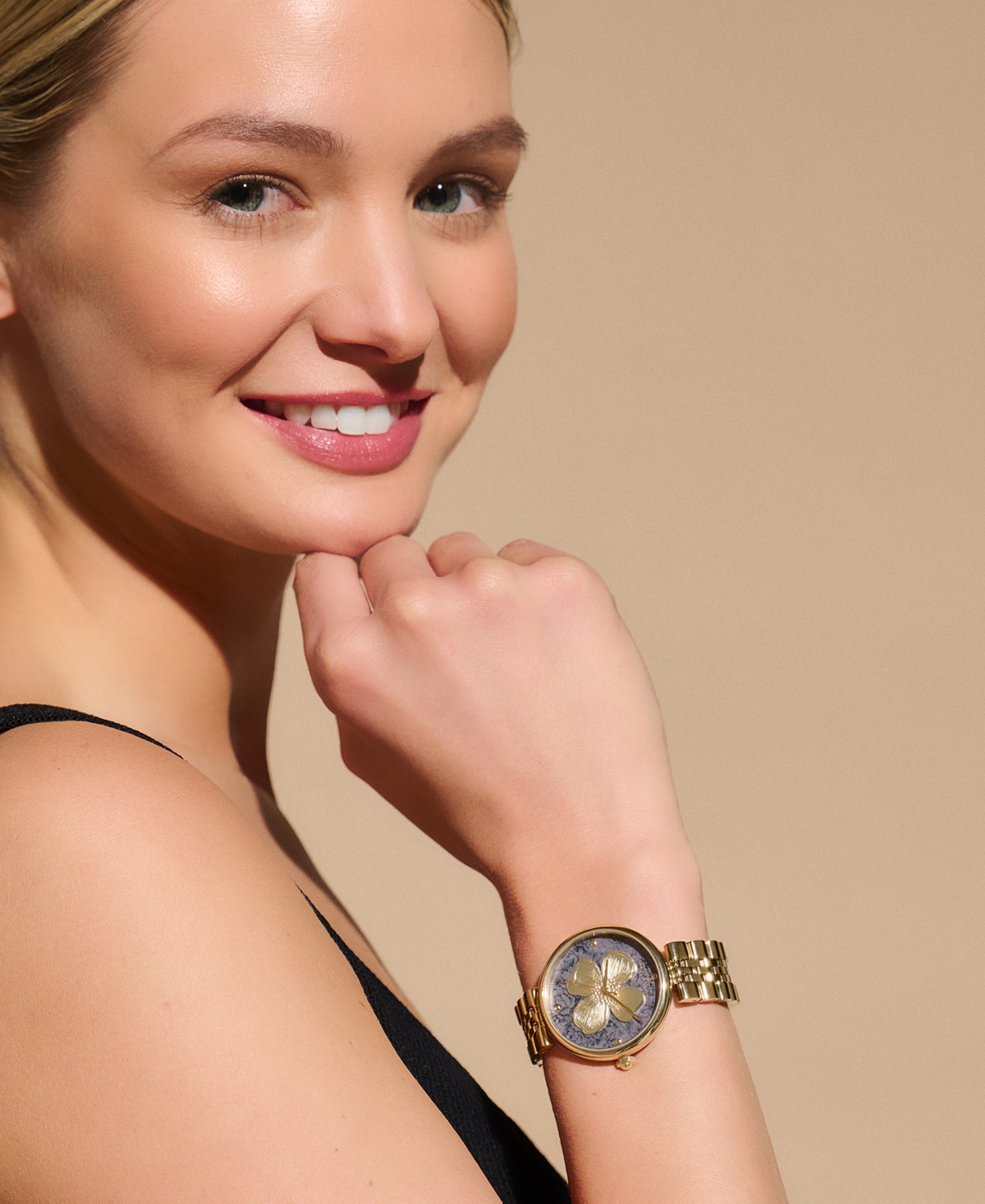 Shop Olivia Burton Women's Dogwood Gold-tone Stainless Steel Watch 36mm