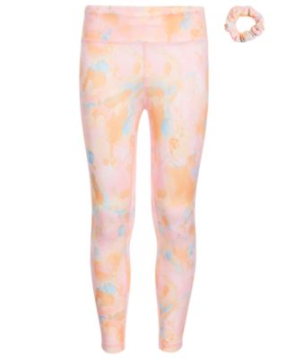 ID Ideology - Big Girls Dreamy Bubble 7/8-Leggings and Scrunchy, 2 Piece Set