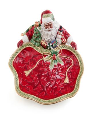 Holiday Home African American Santa Server, 13.5-in