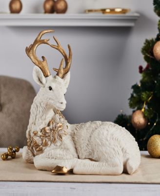 Bonita Resting Deer Figurine, 10.5-inch