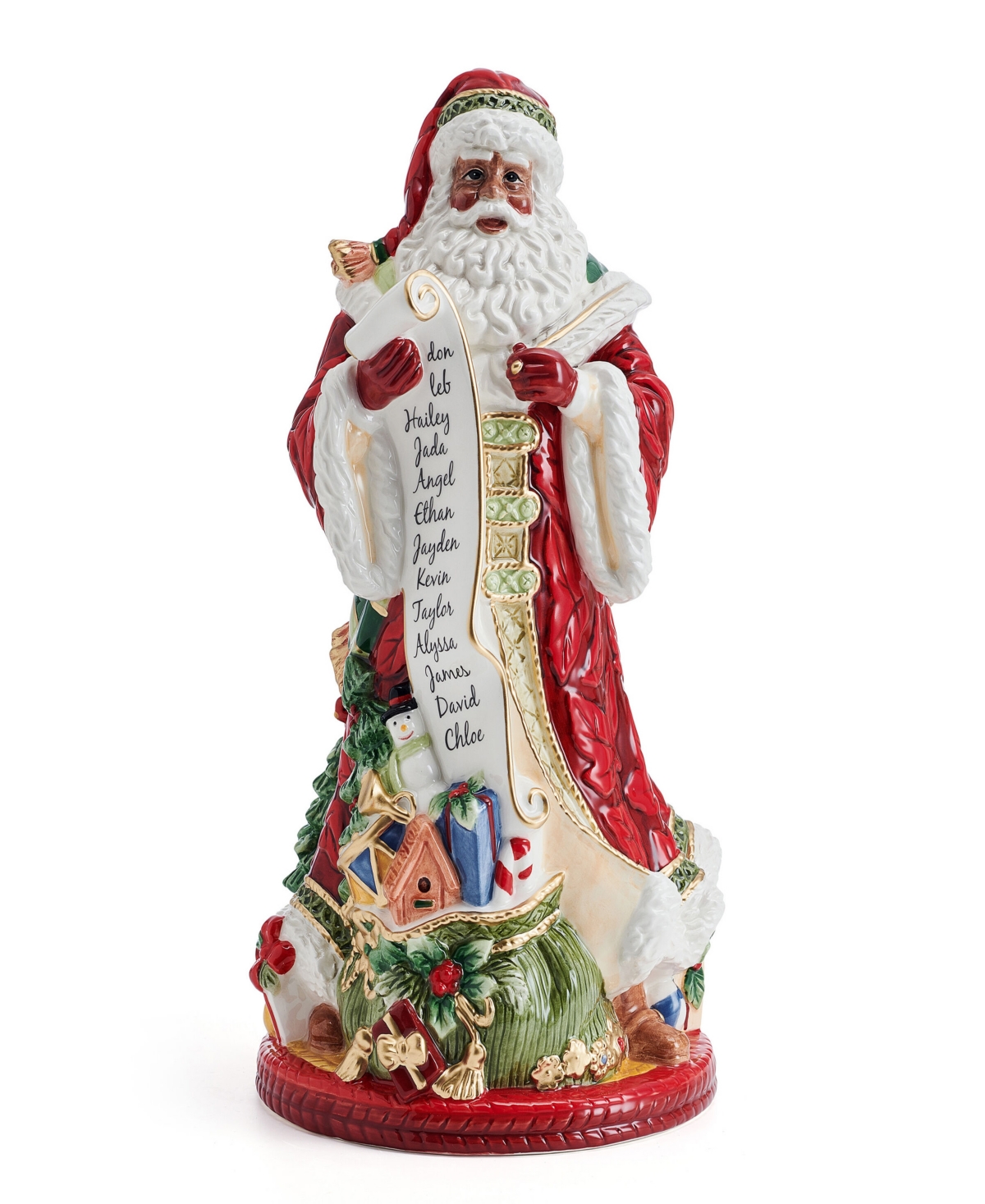 Fitz And Floyd Studio Collection 13-inch African-american Santa Figurine In Assorted