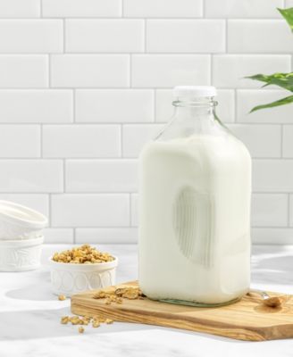 Glass Milk Bottles with Lids 64 oz