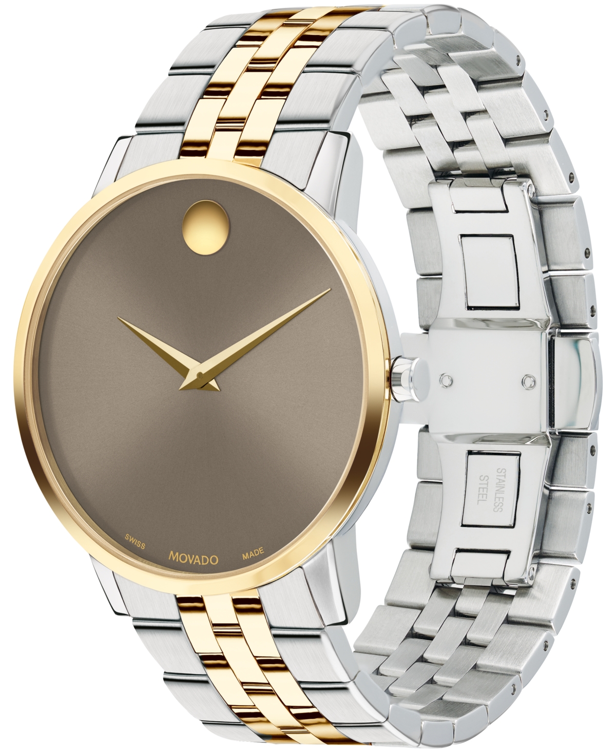 Movado Men's Museum Classic Swiss Quartz Two-Tone Stainless Steel Yellow Pvd Watch 40mm - Two-Tone