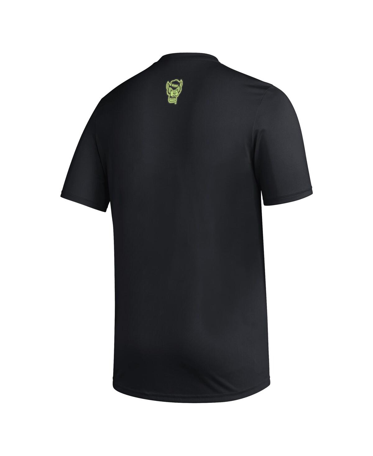 Shop Adidas Originals Men's Adidas Black Nc State Wolfpack Sideline Strategy Glow Pregame T-shirt
