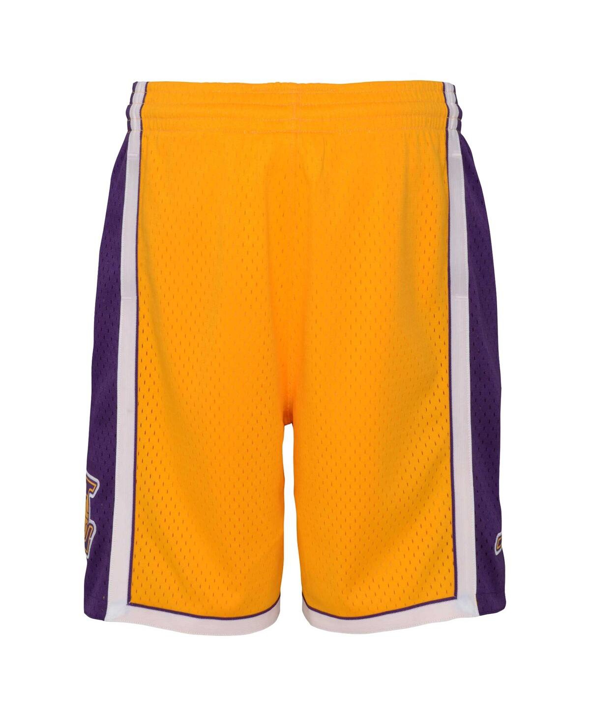 Shop Mitchell & Ness Big Boys  Gold Los Angeles Lakers Hardwood Classics Swingman Shorts