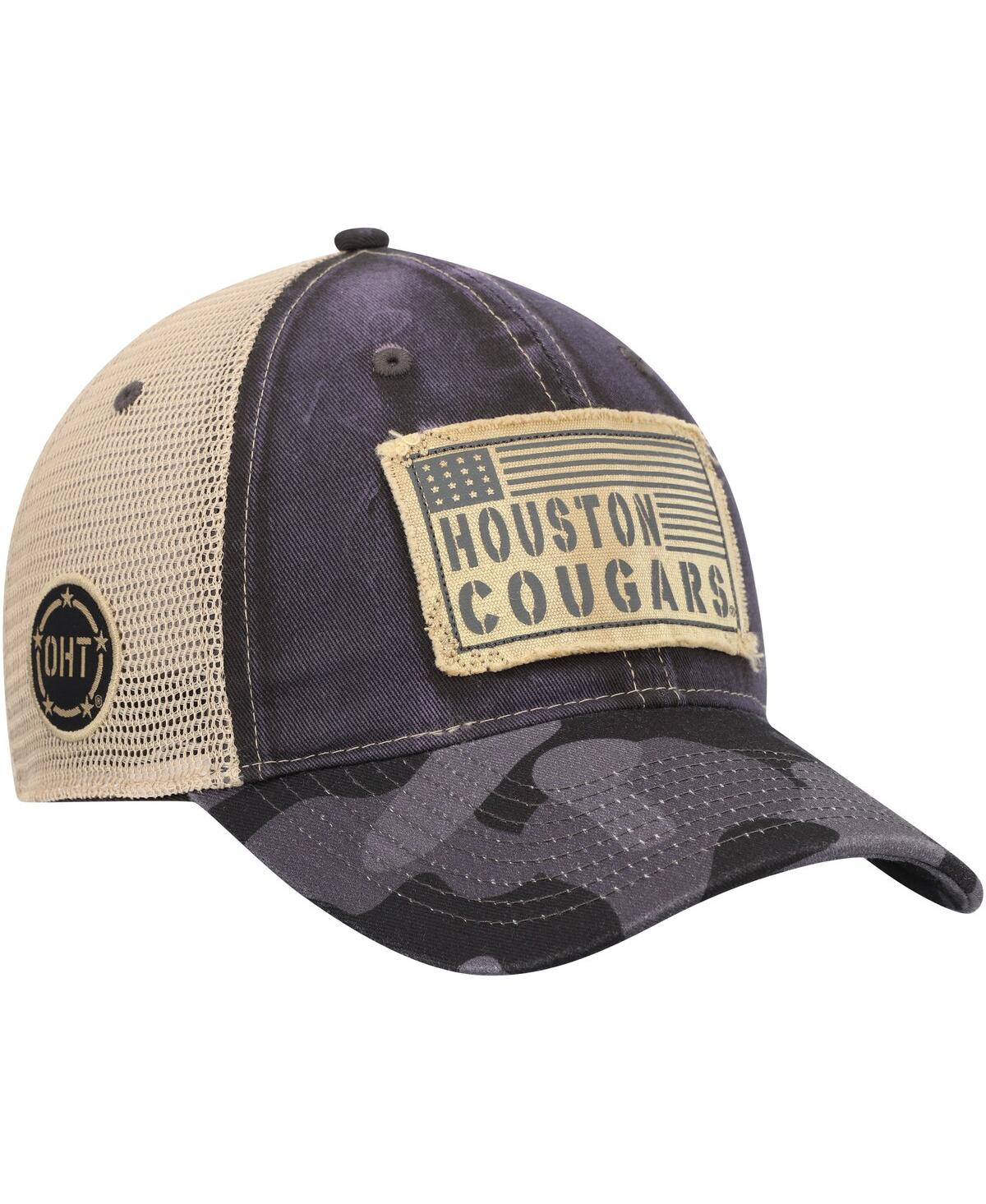 Colosseum Men's  Charcoal Houston Cougars Oht Military-inspired Appreciation United Trucker Snapback In Charcoal