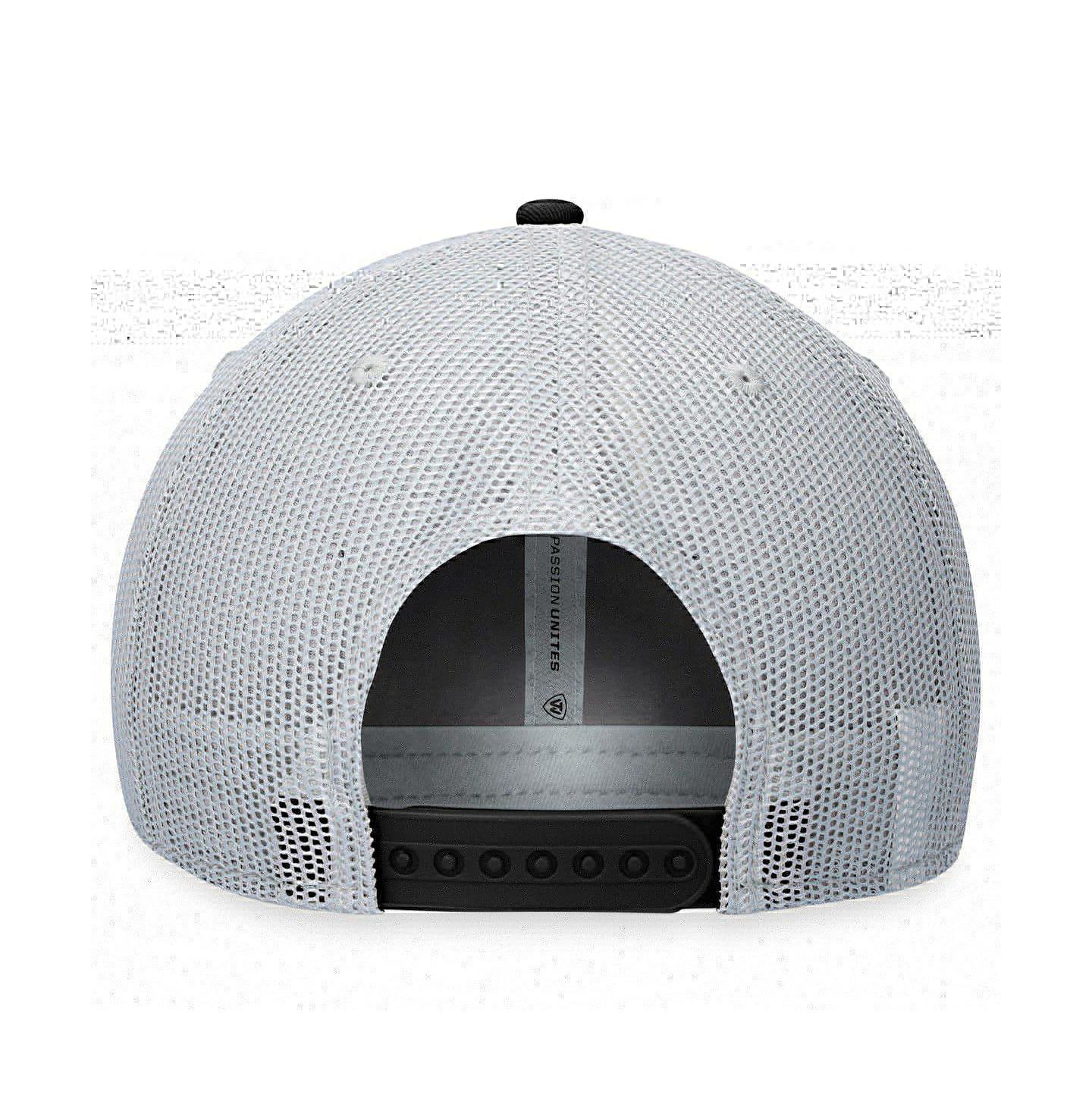 Мужская кепка Top of the World Black, Gray Alabama State Hornets Aurora Trucker Adjustable Hat — фото 4