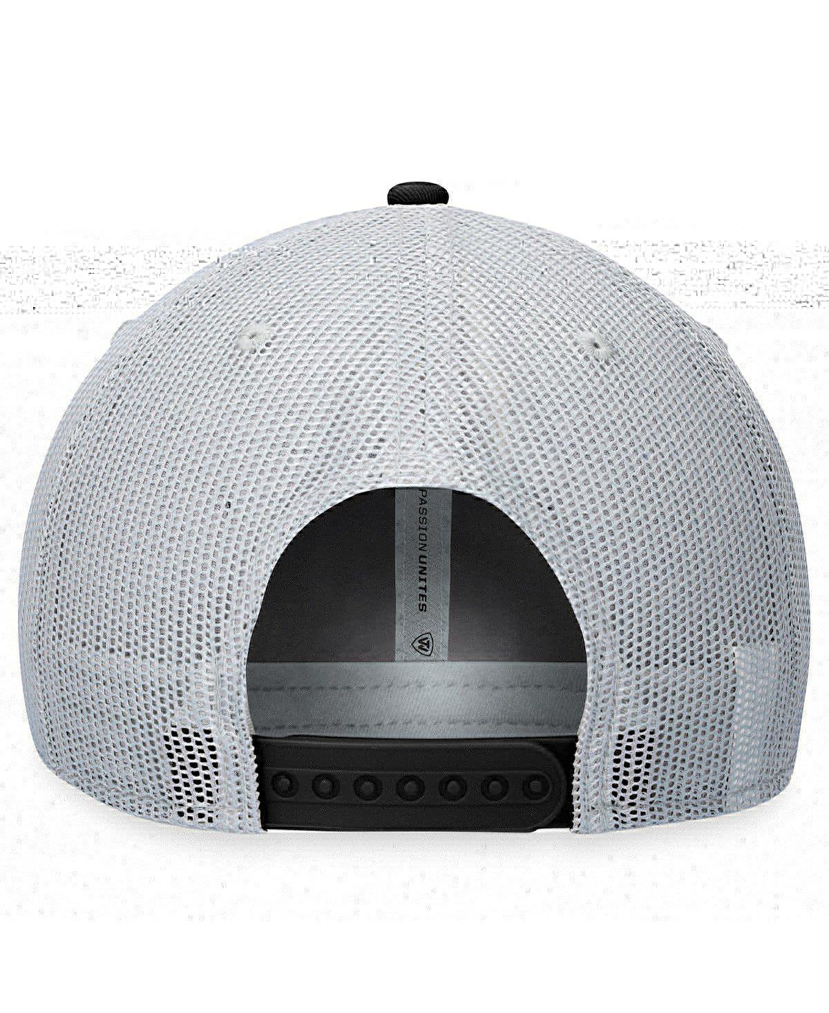 Top Of The World Men's  Black, Gray Alabama State Hornets Aurora Trucker Adjustable Hat In Black,gray