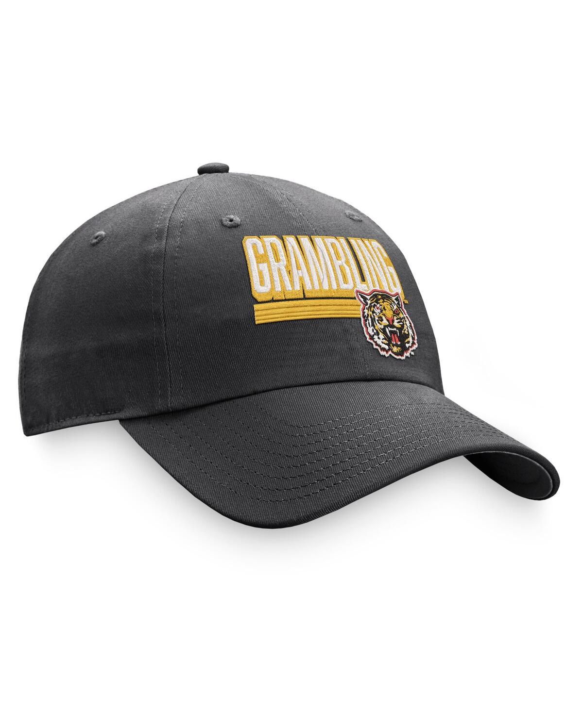 Shop Top Of The World Men's  Charcoal Grambling Tigers Slice Adjustable Hat