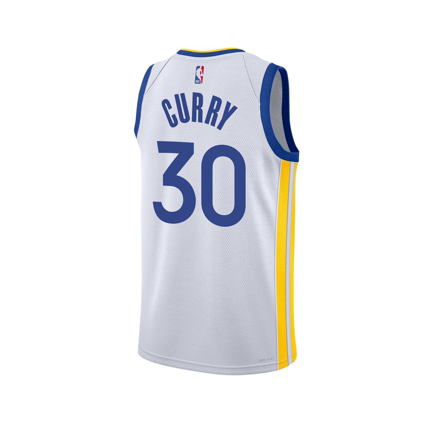 Big Boys Stephen Curry White Golden State Warriors Performance Swingman Jersey - Association Edition