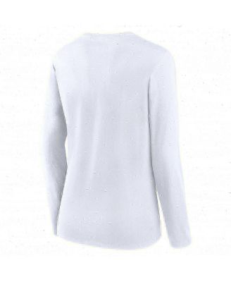 Women's White Boston Red Sox Long Sleeve T-shirt