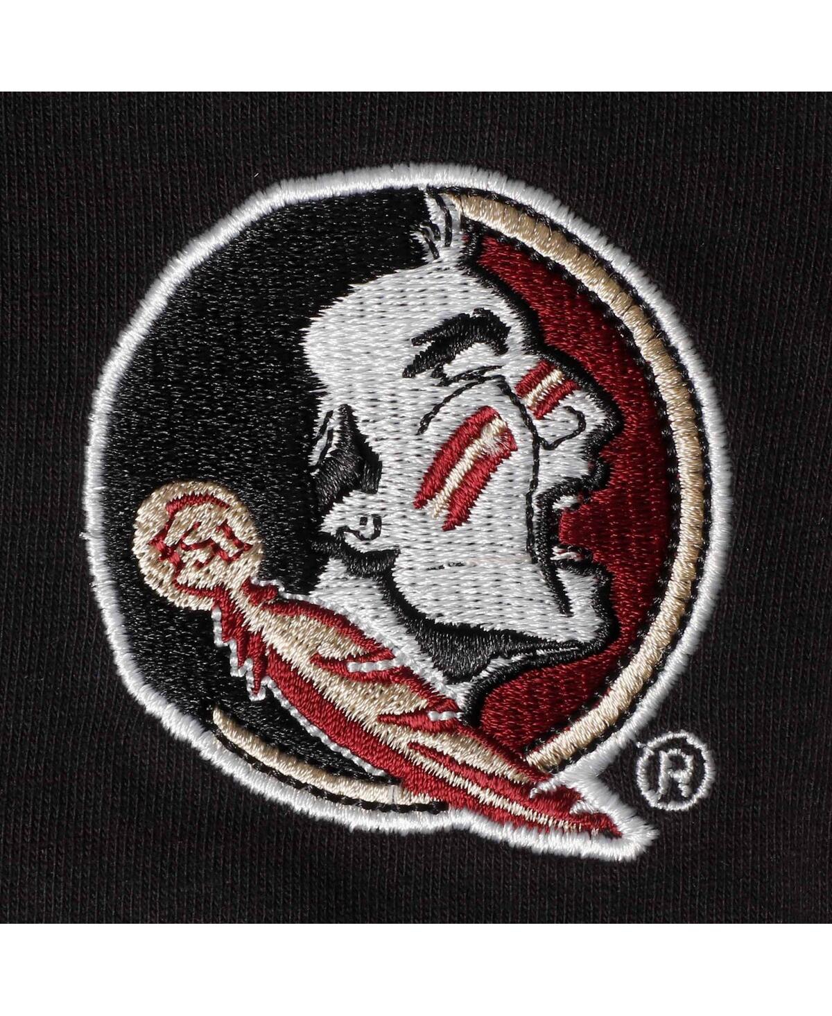 Little King Apparel Infant Boys And Girls Black Florida State Seminoles Polo Shirt Bodysuit In Black