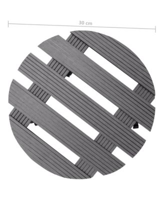 Plant Trolleys 2 pcs Gray  11.8"x3" WPC