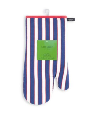 Botanical Stripe Oven Mitt 2-Pack Set, 7" x 13"